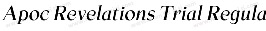 Apoc Revelations Trial Regular字体转换